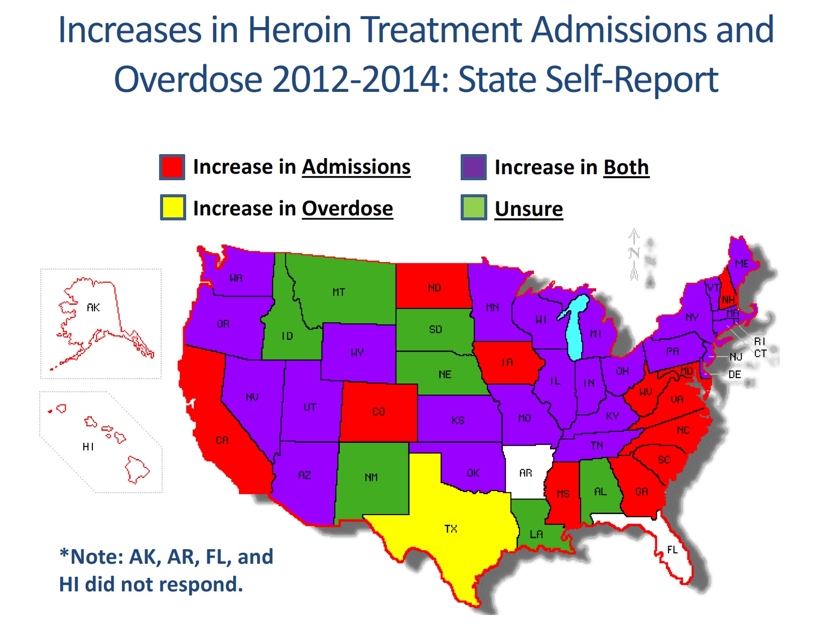 Heroin Mortality by State 2012 -2014