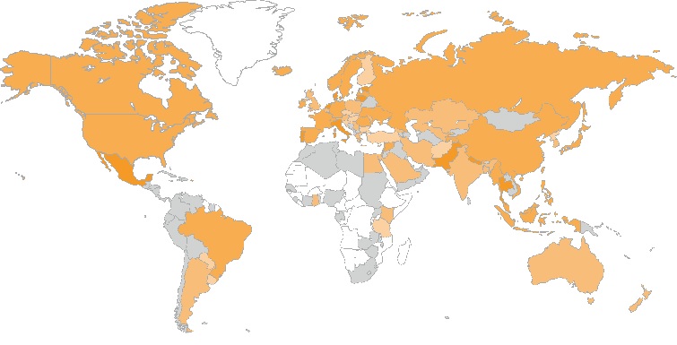 Hepatitis C World Map